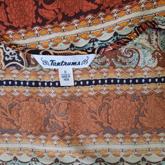 Tantrums India paisley boho kimono cardigan small NWOT *H - Picture 4 of 5